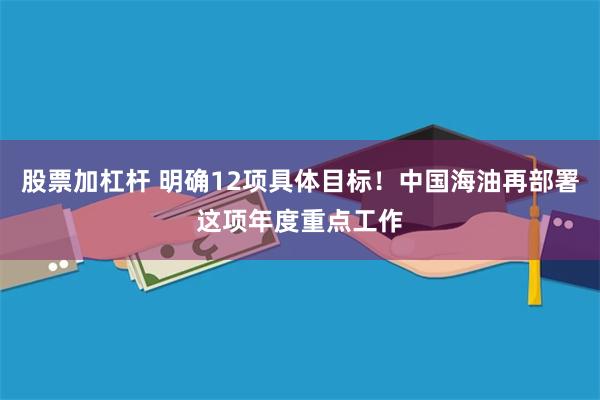 股票加杠杆 明确12项具体目标！中国海油再部署这项年度重点工作